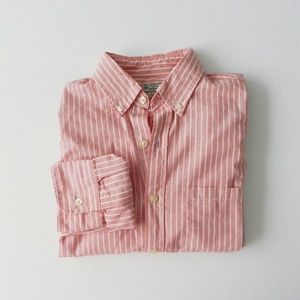 J. Crew Woven Tailored 100% Cotton Pinstripe Shirt